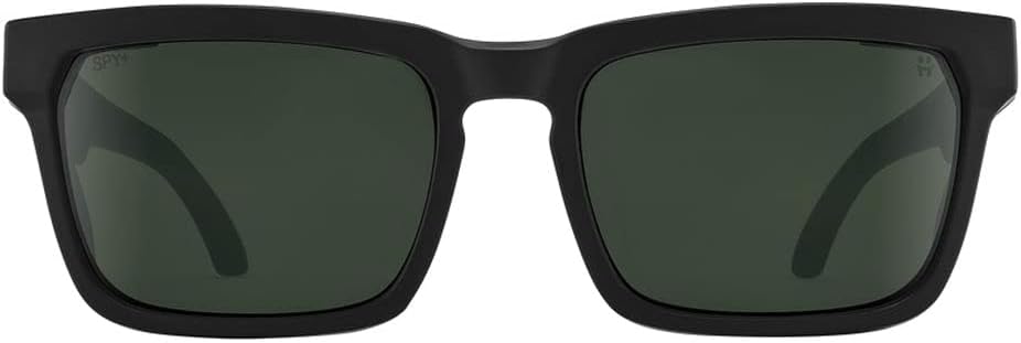 Spy Optic Helm Tech Sunglasses Matte Black With Happy Gray Green Polarized Lens + Hard Case