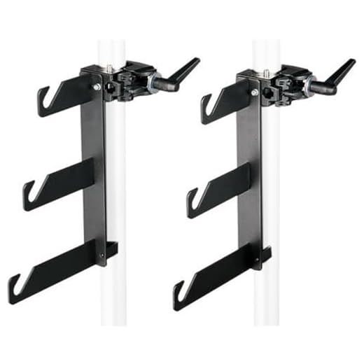Manfrotto 044 B/P Clamps-2 Holder Hooks 045 Mounted on 2 Superclamps 035