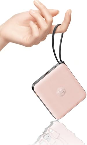 VRURC Portable Charger for iPhone Built-in Cables, 22.5W USB C Fast Charging 10000mAh ...