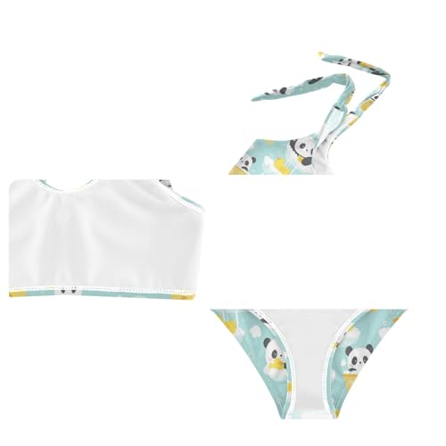 Wusikd Cute Panda Girls Swimsuits Two Piece Duck Swimwear Bikini Set for for Girls Size 3T4