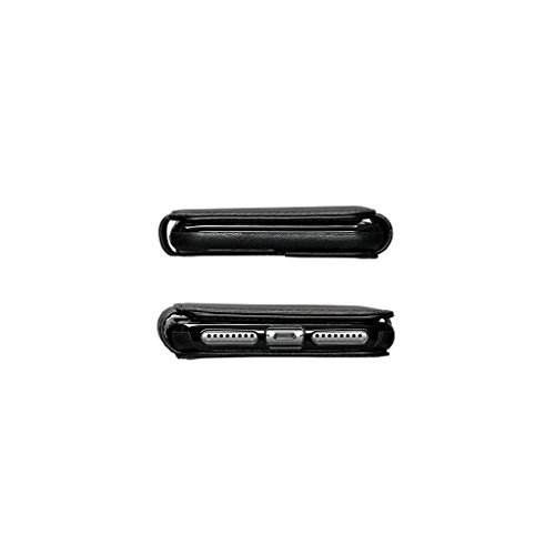 Walletbook Classic Leather Folio Case For Iphone 8 Plus / 7 Plus / 6 Plus (Black) #TOP4