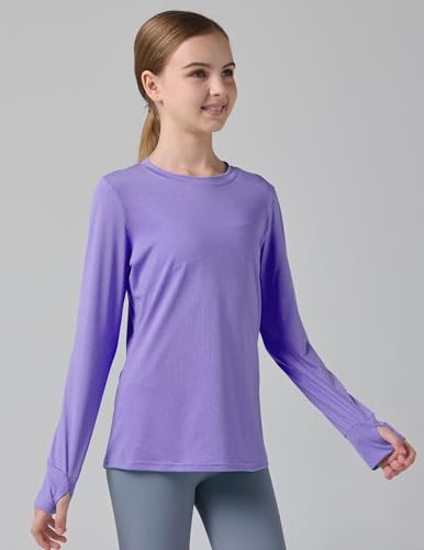 Image of Liberty Pro 3 Pack Youth Girls Active Long Sleeve Shirts | Dry Fit, Performance, Thumbholes, Athletic Tees for Kids and Teens