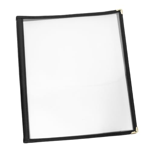 HOMOCONO Menu Recipe Menu Folder Restaurant Menu Protector Transparent Menu Clear Menu Clear Binder Menu Holder Transparent Book Cover Menu Front Cover Brown Paper Bag Insulated PVC