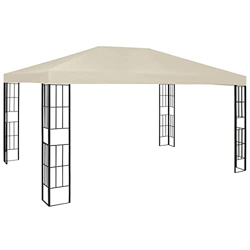 Hogar y jardín, cenador para muebles, 3 x 4 m, color crema