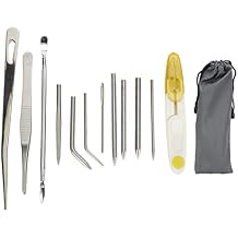 Pilipane Paracord Tools, 12 Pack Stainless Steel Paracord Needle with Cloth Bag, Lacing Needles Smoothing Tool for Personally Constructed Bracelets, Weaving Laces Strings, Clothing Decoration