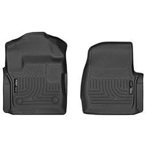 Husky Liners Weatherbeater Floor Mats | Fits 2017-2025 Ford F-250/F-350 Standard Cab | Front Row, 2-pc Black – 13311
