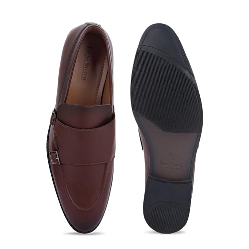 Image of LOUIS STITCH Oxford Formal Shoes for Men | Slip-on Monk Style | Office Shoes for Men | Ideal for Business, Casual, Parties (LSRG FM)