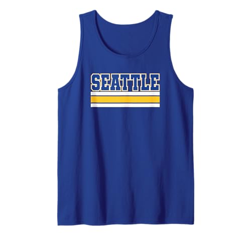 Seattle Yellow/Blue Throwback Tank Top