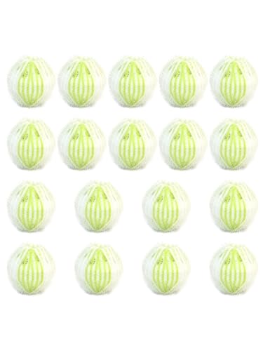 Sfere riutilizzabili per rimuovere pelucchi e pelucchi in lavatrice, decontaminazione profonda, prevenzione della cravatta dei vestiti (18 pezzi)