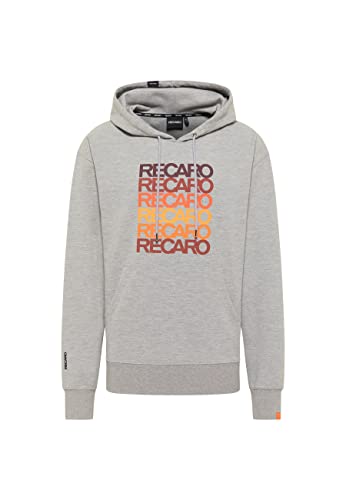 RECARO Hoodie Spektrum | Sudadera con capucha para hombre | 74% algodón (26% poliéster) | Fabricado en Europa, gris, S