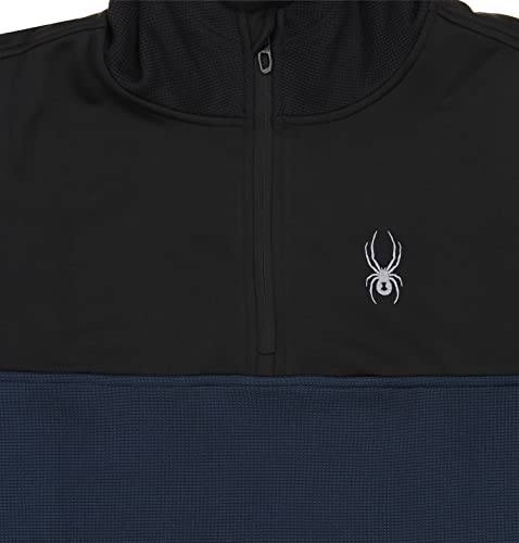 Spyder Men's Racer 1/4 Zip Pullover Hoodie, Frontier Medium4
