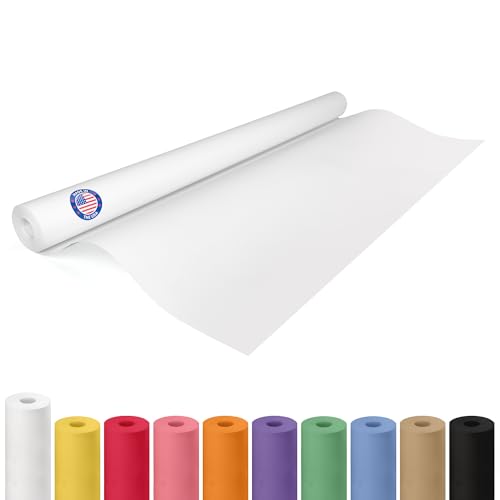 Image of Extra White Offset Kraft Paper Roll 36" x 1200" (100 ft) – USA-Made 50lb Premium Eco Paper, Brighter-Than-Standard White – Ideal for Packing, Wrapping, Arts & Crafts, School Projects by IDL Packaging
