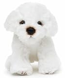 Teddys Rothenburg Kuscheltier Malteser weiß sitzend 13 cm Plüschhund Plüschtier