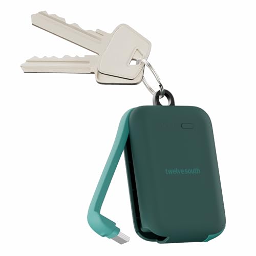 Twelve South PowerClip Mini Portable Charger, Built-in USB-C Cable, Teal by Twelve South - Used condition - US$32.42