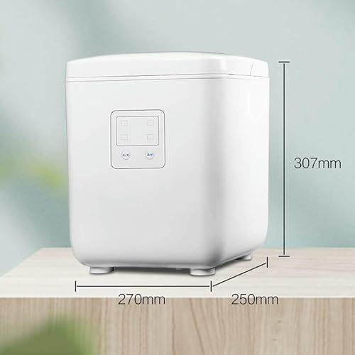 Máquina fabricadora de hielo de sobremesa, 9 cubos de hielo en 6 minutos, función de autolimpieza, fabricadora eléctrica de hielo en acero inoxidable con cuchara y canasta para hielo miniatura 2