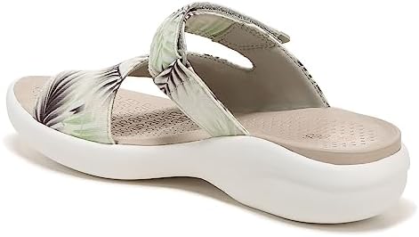 BZees Womens Carry On Slide Sandal Green Palm Leaf 6.5 M | Image 4