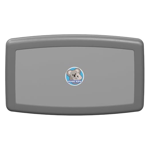 Koala Kare Surface-Mounted Horizontal Baby Changing Station, Model KB300-01 (Grey)