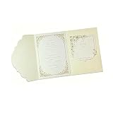 YRsorn Briefumschläge Einladungskarten Hochzeit Pocketfold Umschläge 10er-Set Hochzeitseinladungsumschläge, Perlpapier Für Hochzeit, Gruß-Karten, Einladungen