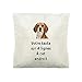 Mygoodprice Coussin Doux Polaire Pictogramme Beagle avec Texte Personnalisable – 40x40 cm