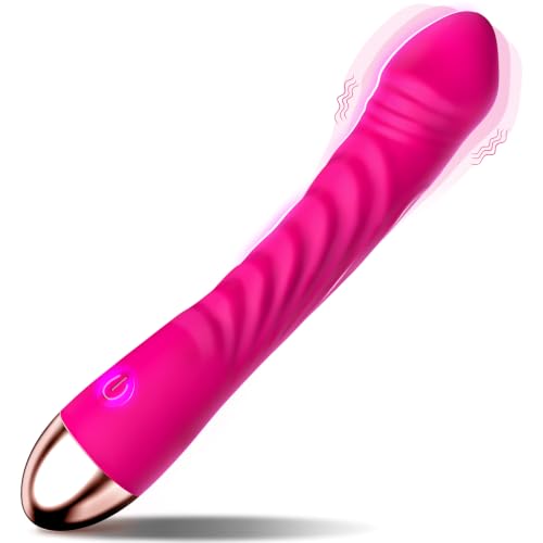 G Spot Vibrator Realistic Dildo Erncuuc Adult Sex Toys with 10 Powerful Vibration Modes USB Rechargeable Vibrators IPX7 Waterproof Quiet G-Spot & Clitoral Silicone Dildos for Women & Couples Rose