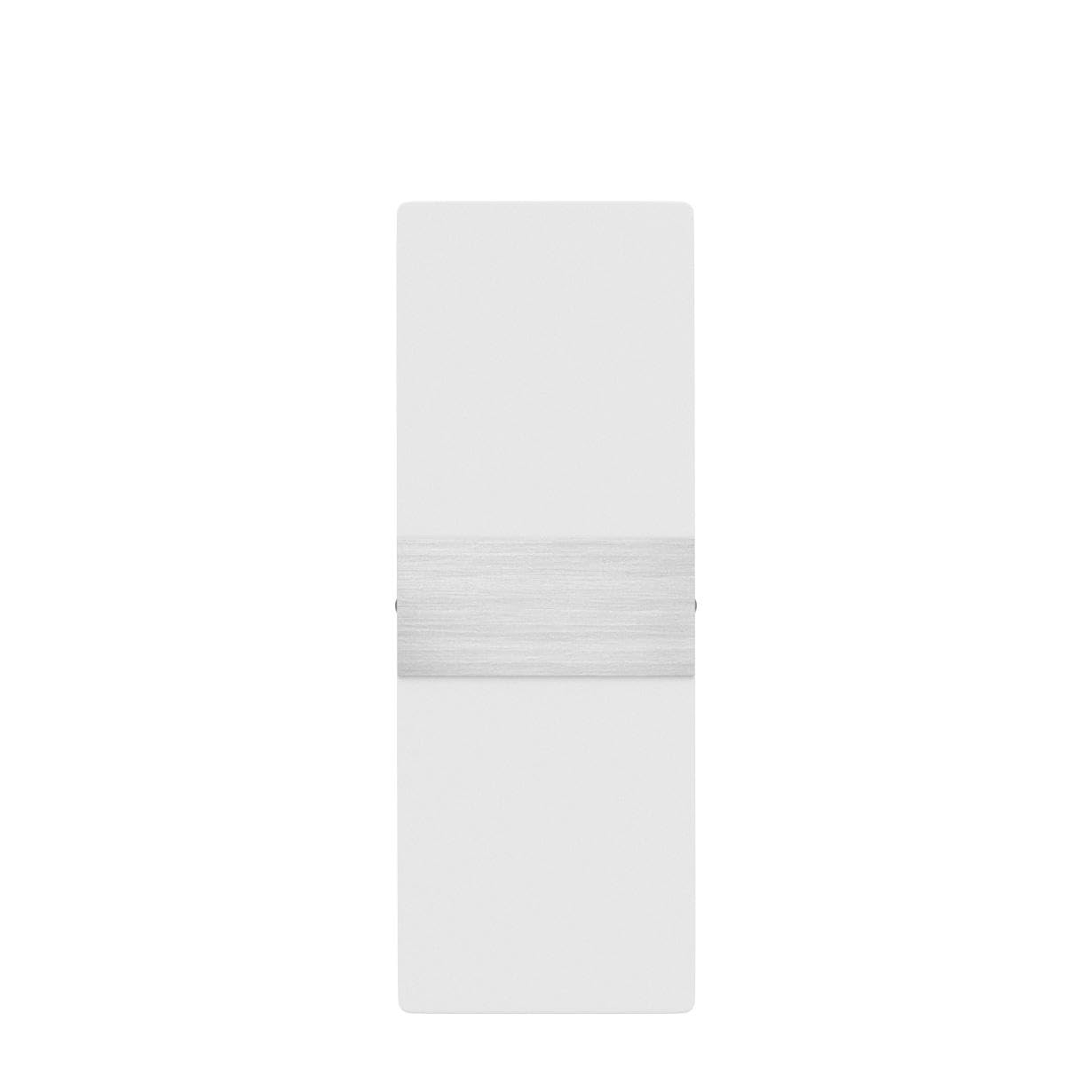 Klighten 2PCS Lampada da parete per interni a LED dimmerabile con telecomando 12W Applique da Parete Up down in argento spazzolato 3000K-6000K Bianco caldo/Bianco freddo