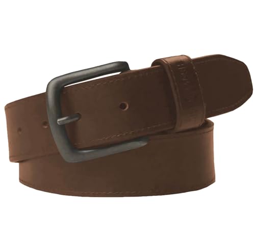 Ceinture en cuir pour homme Mish Mash marron foncé en peau véritable de taille L