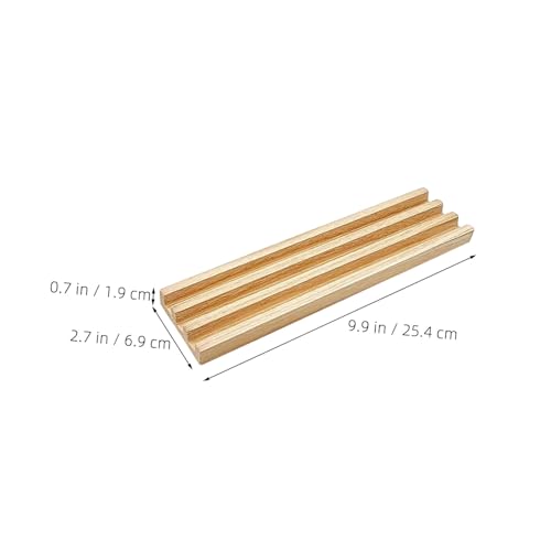 Base de madera para fichas de dominó con soporte antideslizante miniatura 2