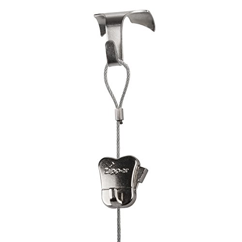 Image of STAS Moulding Hook + Steel Cable with Loop 150cm /59inch + STAS Zipper (Silver)