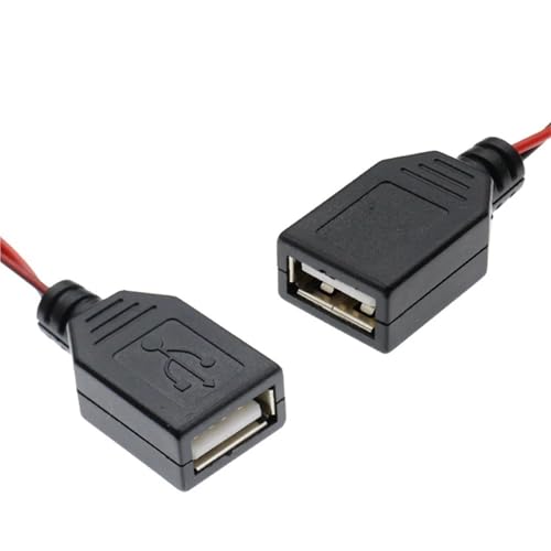 Pince de test USB mâle vers câble d'alimentation 58 cm rouge et noir - 5