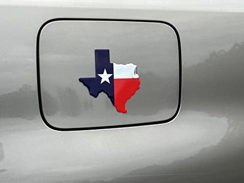 Image of Texas State Flag Metal Flag Auto Fender Emblem for Cars Trucks (4 inchx3 inch, Color)