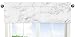 Window Treatment Valance for Modern Grey, Black and White Marble Collection
