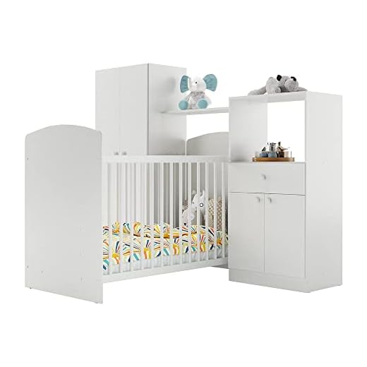 Quarto de Bebê Completo com Berço Guarda-roupa e Cômoda Multimóveis 2869.010