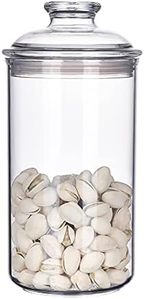 IVOOBR 34oz Acrylic Storage Jar, Airtight Lid with Silicone Sealing Ring, Perfect Canister Container for Sugar, Tea, Spices, Herbs, Shells, Bath Salt, Christmas Decorative Apothecary Jars