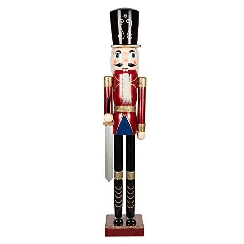 KI Store 120 cm Weihnachten Nussknacker Lebensgröße Groß XXL Holz...