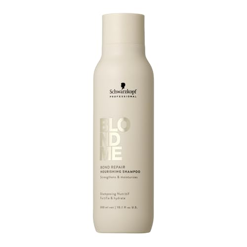 Schwarzkopf Professional BLONDME Bond Repair Nourishing Shampoo Glättendes Haarshampoo Mandelöl Weißer Tee Tiefennährend Hydratisierend Und Weichmachend 300 ml
