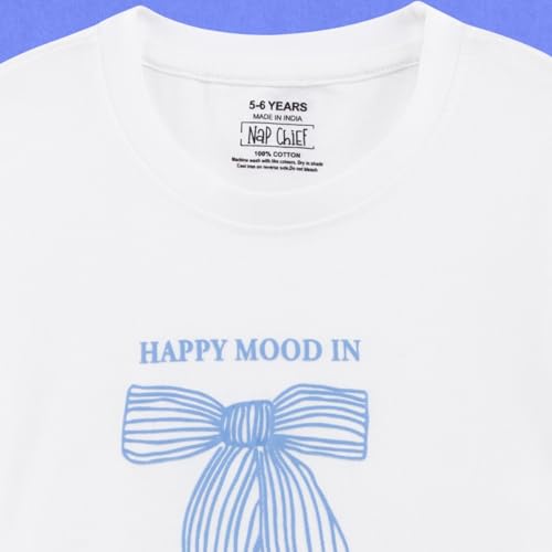 Image of Nap Chief Kids Cotton Character T-Shirt for Girls, Printed T-Shirt for Kids Casual Wear