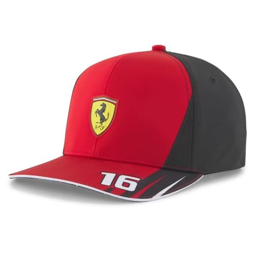 PUMA Gorra Marca Modelo SF Ferrari Replica Leclerc LC Cap, Rosso Corsa Black, Talla única