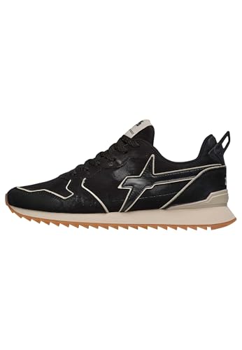W6YZ Jet-m basket plat oxford homme chic en toile et cuir confortable