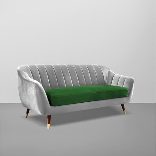 Image of Atticus 3-Seater Premium Fabric Sofa for Living Room, Office & Home (Green Grey) | Comfortable Modern Sofa Couch for Hall & Guest Room | Stylish Durable Furniture with 1-Year Warranty