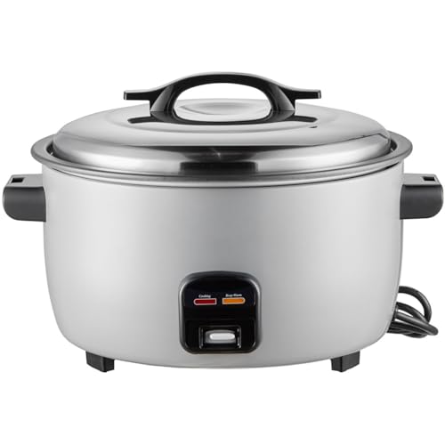 Stalwart Commercial Rice Cooker Extra Large 13 Litres of Cooked Rice or 70 Cups - Keep Warm Feature. Includes Cup and Mixing Spoon