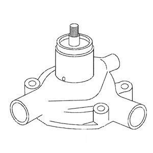 Massey Ferguson Combine, Tractor Water Pump w/o Pulley Part No: A-747597M91, A-U5MW0010, A-U5MW0055, A-U5MW0061, 0994658, 101972, 1206-6203, 1206-6203P, 3641250M91, A-41312167