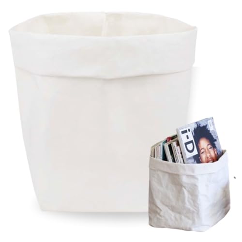 ゴミ箱 ダストボックス (ホワイト, L) ごみばこ ダストボックス ふたなし 蓋なしおしゃれ 分別 整理 収納 収納BOX 小物入れ 鉢カバー インテリア収納 ごみ サニタリー おむつ収納 おむつ入れ オムツ
