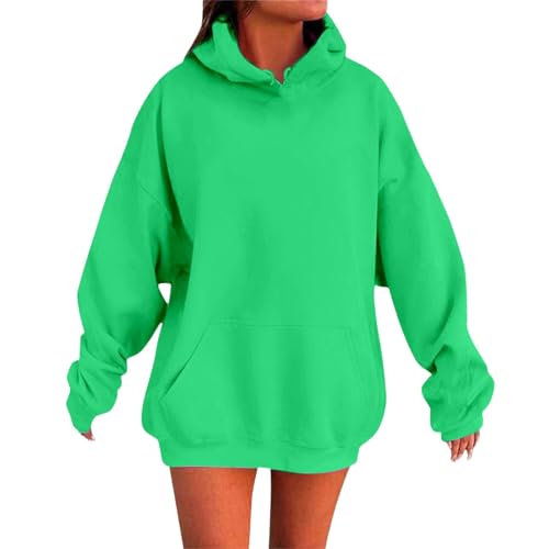 Cute Oversized Hoodies For Teens Girl Sweater Women Long Sleeve Drawstring Drop Shoulder Sweatshirts With Pocket