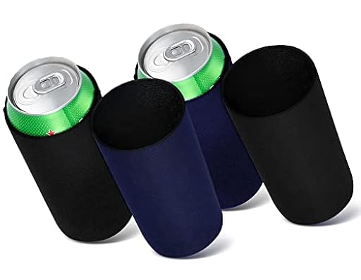 Enfriador Latas de Latas 4 Piezas Funda Lata Cerveza Cubrelatas de Cerveza Cubre Latas Funda Latas Neopreno Enfriador Cerveza Adecuado para Reuniones Familiares Fiestas de Cerveza Azul Marino y Negro | Ya disponible en tu tienda friki favorita! En mundofriki.es!