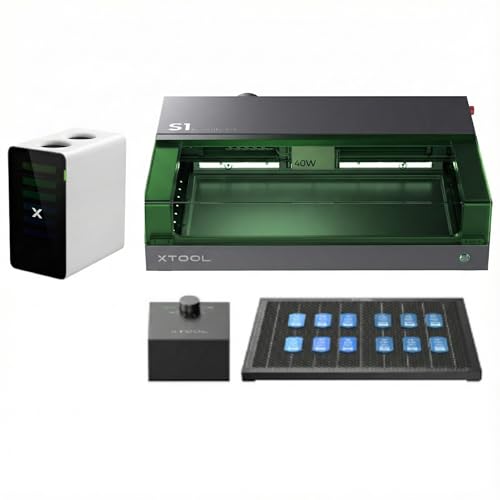 xTool S1 40W Basic Bundle- with SafetyPro AP2 Smoke Purifier