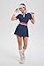 Tennis Skirt Sets for Women Zipper Color Block High Waisted Golf Polo Two Piece Skirt Set Women 2 Piece Outfits Navy