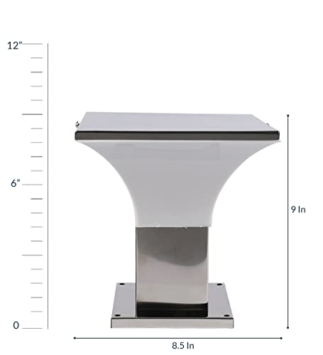 Image of WHITERAY Metal and Polycarbonate Main Gate Light for Outdoor Pillars Durable Waterproof Post Lamp for Garden, Driveway, Entrance, Driveway,Pathway, Lawn and Fence Columns (Without Bulb)