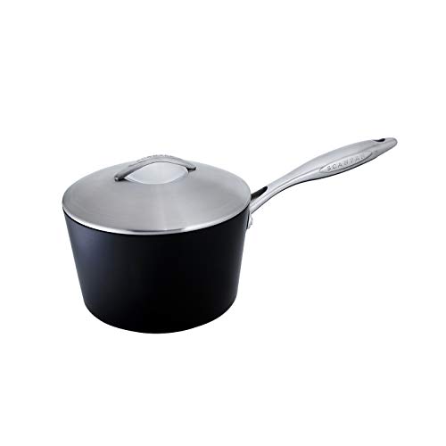 Scanpan Professional 3 1/4 qt Nonstick Saucepan with Lid - Compatible with All Cooktops, Induction Ready, Metal Utensil Safe, Oven Safe to 500°F, Dishwasher Safe
