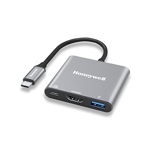 Honeywell High-Speed 3-in-1 Type C to HDMI Adapter, PD Charging Upto100W, USB3.0 Delivers Quick Transfer Speed of 5GBPS, UHD 4K@30Hz, Universally Comp
