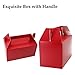 Oletx 12Pcs Dark Red Gable Gift Boxes, 5.9'' Small Party Favor Treat Box, Goodie Box, Cookie Candy Box for Birthday Party, Classroom Activity and Any Fun Occasion Decoration Supplies.